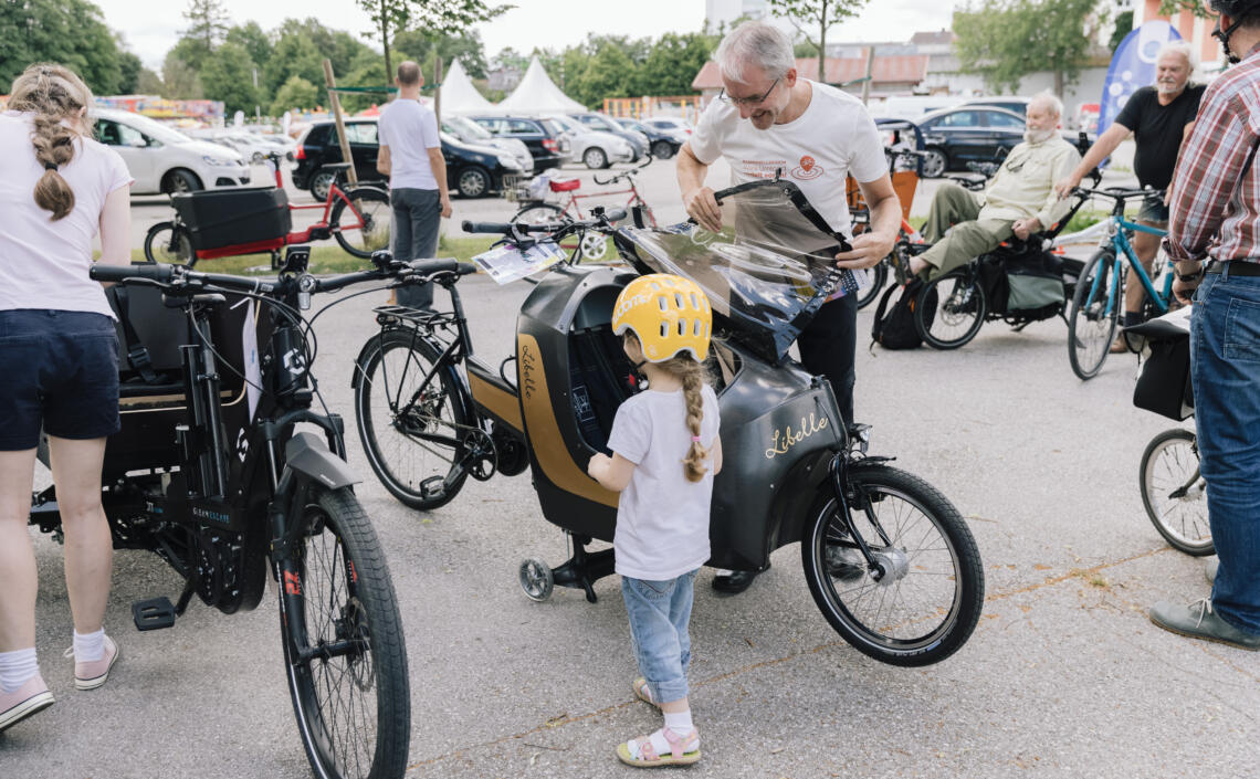 Transport-Testräder bei der Cargobike Roadshow in Wels