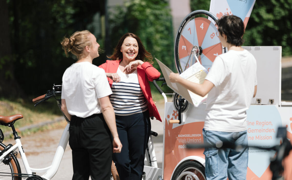 Transportrad Infostand mit Glücksrad