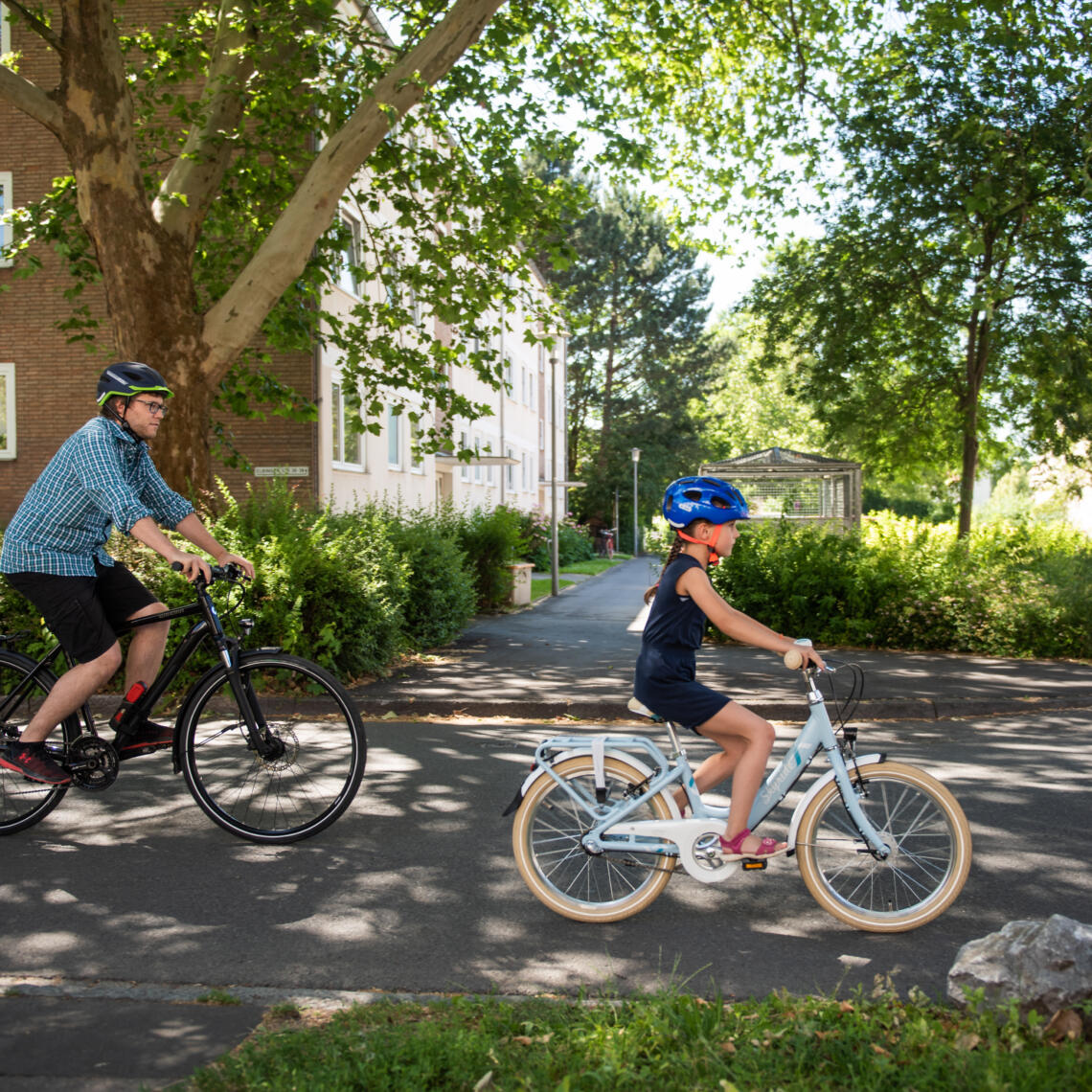 Schulweg mit dem Fahrrad üben