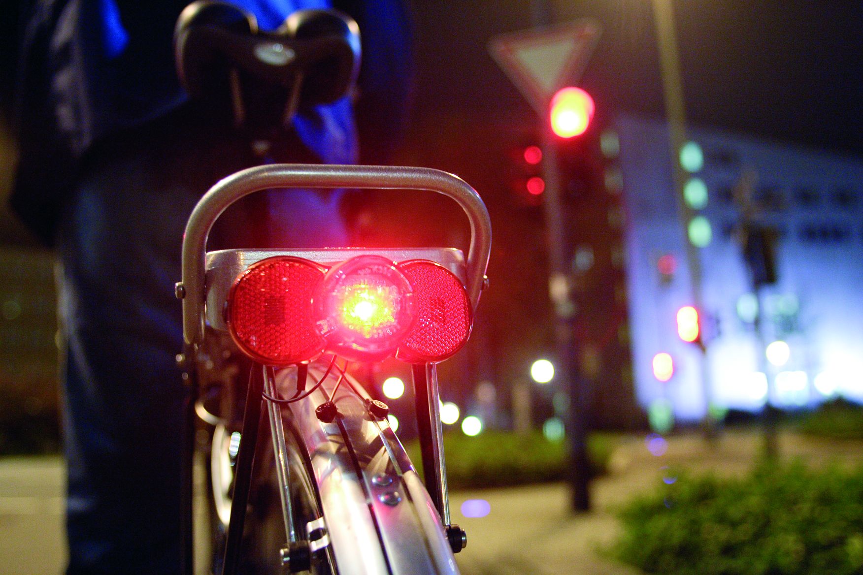Rotes Fahrrad-Rücklicht