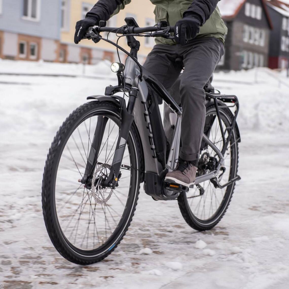 E-Bike im Winter - Schnee