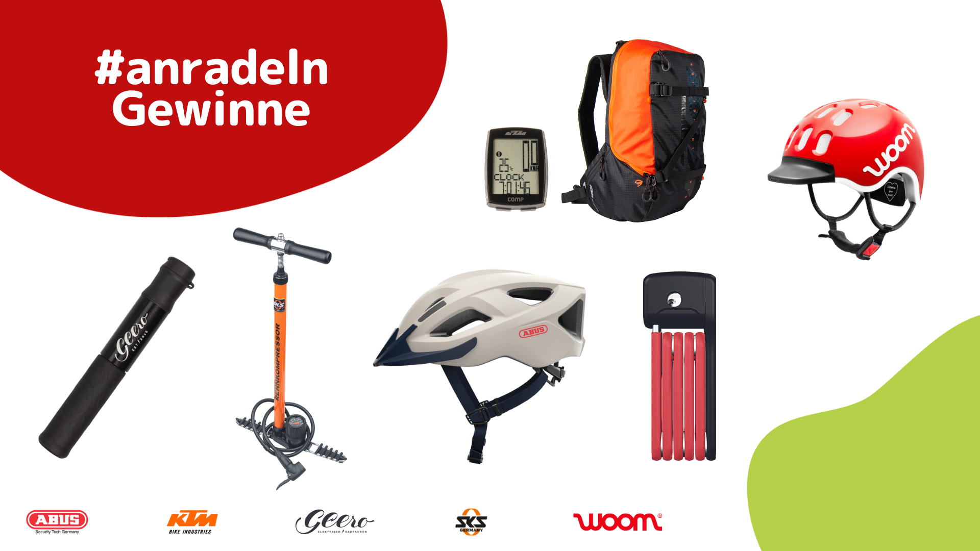 Darstellung Fahrradzubehör - Gewinnspiel