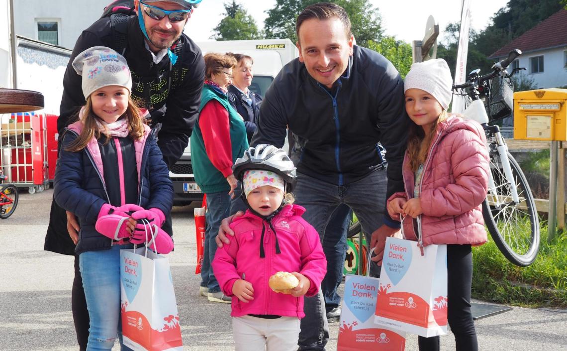 Personen mit Frühstückssackerl