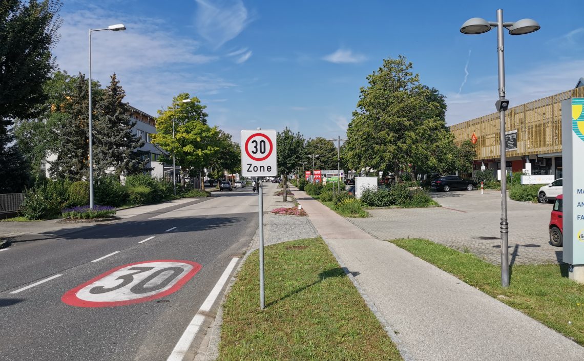 Geschwindigkeitsbeschränkung Marchtrenk 30er Zone